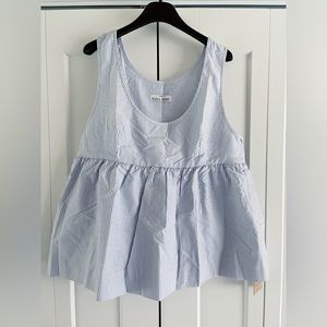 Blue and White Sleeveless Top by The Sleep Shirt